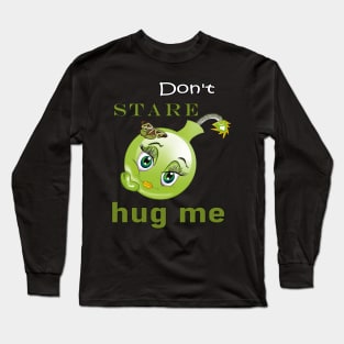 Kawai Sensitive Girl wants a Green Hug Long Sleeve T-Shirt
